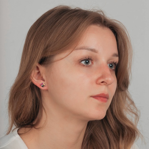 Пусеты Fiore Luna  Vitrail Medium, SWE2127/2 VM G фото 2